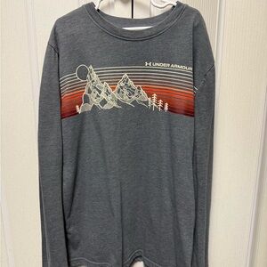 Under Armour Charcoal Long Sleeve with Mountain Graphic